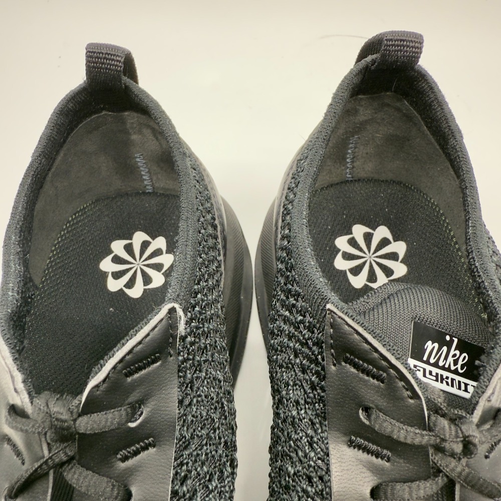 Nike Air Max Flyknit Racer Mens 11 Triple Black Running Shoe Next Nature Trainer - Picture 13 of 16